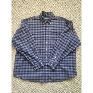 Ralph Lauren Men's  XL 100% Cotton Big Shirt Blue